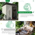 thumbnail image 4 of YODOLLA 5 x 3 ft. Outdoor Metal Steel Storage Shed with Sliding Roof & Lockable Door for Backyard, Garden,White, 4 of 6