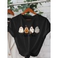 thumbnail image 1 of Women'S Halloween Chicken Graphic T-Shirt - "Chick or Treat" Design with Cartoon Chickens, Gray Casual Crew Neck Short Sleeve Top for Summer & Spring, Halloween Shirts, 1 of 6
