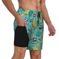 thumbnail image 2 of Balery Trucks And Excavators Bañador para hombre, shorts de playa de secado rápido con entrepierna y forro de compresión-Small, 2 of 6