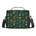 thumbnail image 3 of Lunch Box Pioneer Flower Floral Print Pattern Insulated Lunch Bag for Women Men,Medium Leakproof Lunchbox Cooler Bag Adjustable Strap,10 X 6.7 X 8 Inches, 3 of 6
