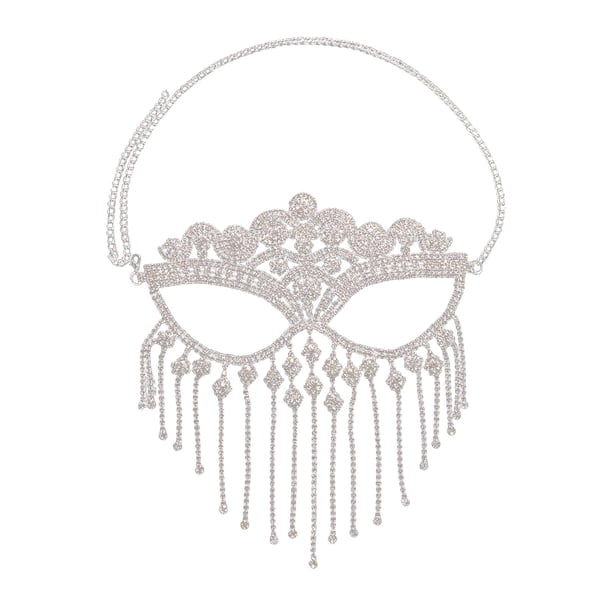 Cadena de cara de velo Sunnimix para danza del vientre Plata