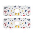thumbnail image 7 of Yayeee Faucet Mat for Kitchen Sink 14.7" Diatomite Long Splash Guard Pad, Colorful Geometric, 2 Pack, 7 of 7