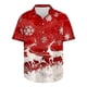 thumbnail image 5 of Camisas de Manga Larga para Hombres, Botón de Impresión Blusa de Cuello, Camisa de Poliéster de Moda Casual, 5 of 7