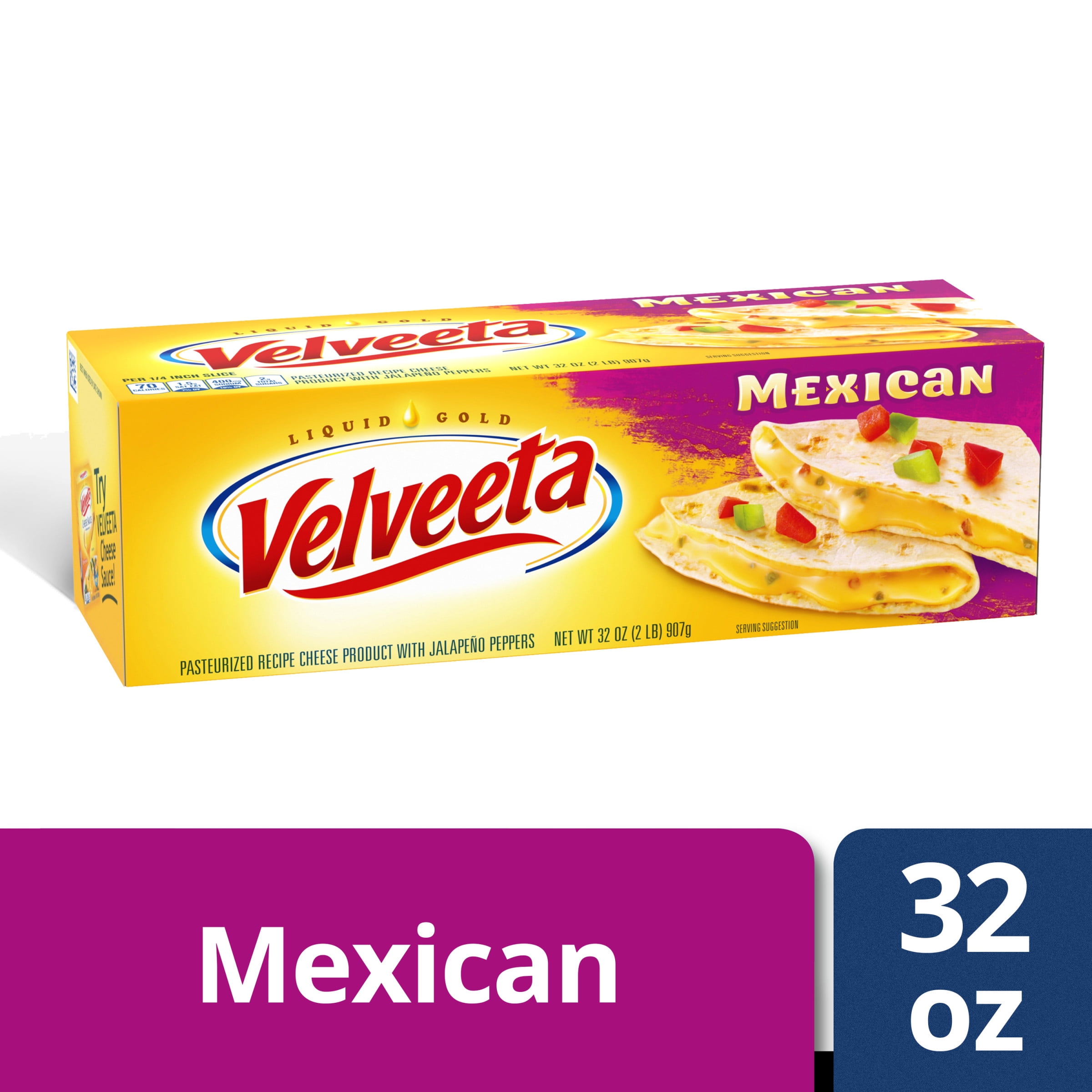 Velveeta Block, Mexican Mild Cheese, 32 oz Box