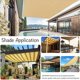 thumbnail image 2 of Shade Sail Beige 1m 2m 3m 4m 5m Shade Netting for Outdoor Greenhouse with Reinforced Eyelets, Shade Cloth for Parking Lots, Gardens, Patio Fences (Siz, 2 of 5