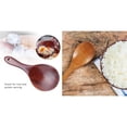 thumbnail image 1 of 1x Teak Wood Spoon Natural Solid Wood Rice Spoon & 4Pieces Wood Spoons 21.5cm Wooden Rice Paddle Versatile Serving Spoon, 1 of 7