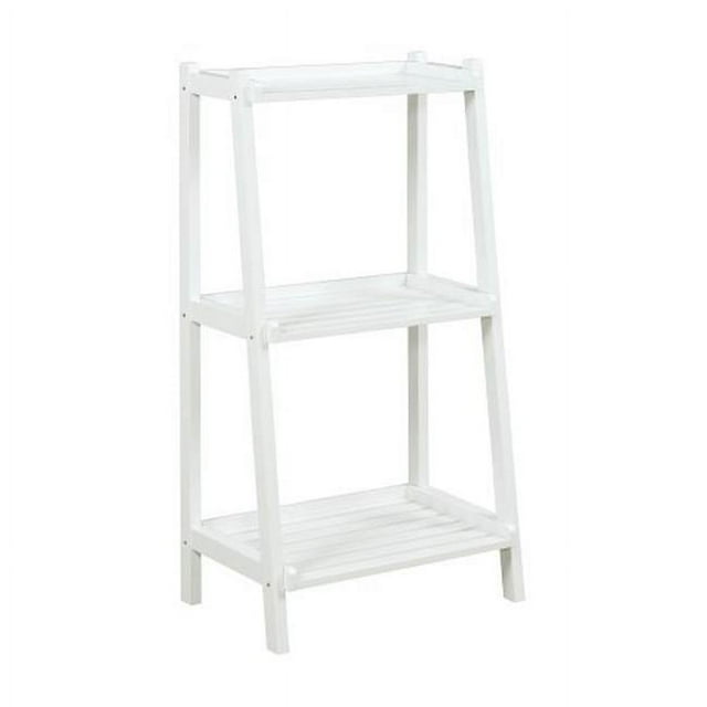 New Ridge Home Goods 2027-WHT Dunnsville Étagère à Échelle 3 Niveaux - Blanc