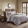 thumbnail image 2 of Alton Plush to Sherpa Comforter Set Grey/Ivory King, 2 of 5