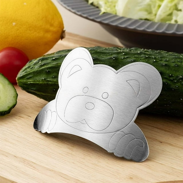 Stainless Steel Finger Guard for Kitchen | Adjustable Finger Protector with Nail Shield | Safe Slicing Tool for Vegetables & Meats | Dishwasher Safe & Durable