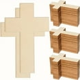 thumbnail image 4 of LYTMENT 25pcs Unfinished Wood Cross Ornaments For Diy Projects Blank Wood Tags Wooden Pieces Unique Labels Creative Art Supplies, 4 of 8