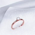 thumbnail image 2 of Titanium Steel Ring with Solitaire Diamond: Fashionable Geometric Design for Women, Individually Packed, 2 of 3