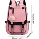 thumbnail image 5 of JiaYou Teenage Girls' Backpack Middle School Students Bookbag Outdoor Daypack with USB Charge Port (21 Liters, Pink Black), 5 of 5