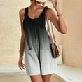 thumbnail image 5 of Jumpsuits for Women 2023 Summer Short Rompers Casual Loose Sleeveless Tie Knot Strap Jumpsuits Overalls with Pockets,Women's Cotton Linen Short Overalls, 5 of 7