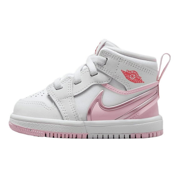 Toddler's Jordan 1 Mid RM EasyOn White/Pink Foam-Fire Red (FQ1283 101) - 7