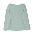 thumbnail image 5 of Yuhangmm Womens T Shirts, Summer Boat Neck Long Sleeve Oversized Casual Loose Fit Tunic Yoga Shirts Women Mint Green XXL, 5 of 6