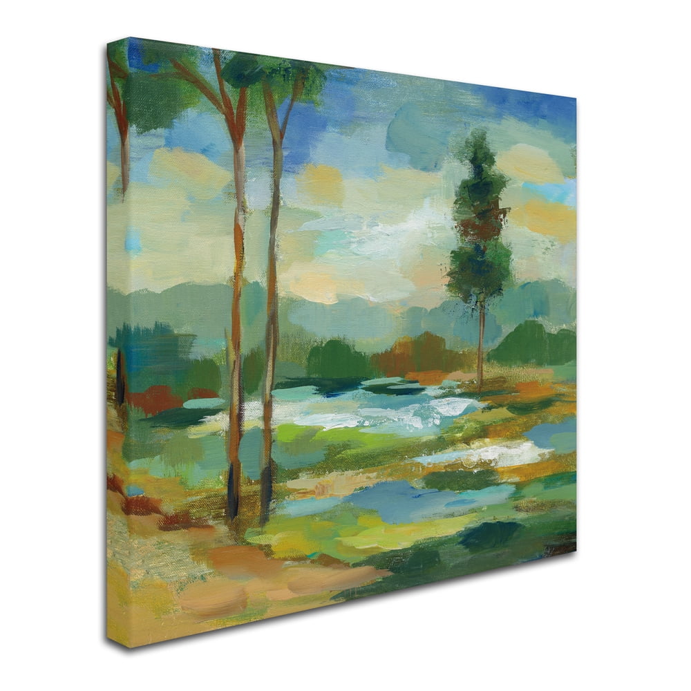 Trademark Fine Art "Early Spring Landscape I" Canvas Art by Silvia Vassileva