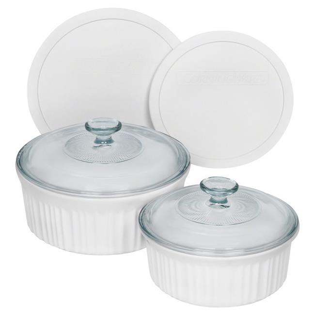 World KitchenCorningWare 1117212 French White Round Set, White 6