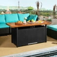 thumbnail image 2 of Costway Foyer Rectangulaire au Propane de 57 Pouces, Table d'Extérieur en Acier Inoxydable, Chauffage 50 000 Btu, Brun, 2 of 10