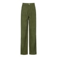 thumbnail image 5 of Tiweut Womens Casual Jeans Denim Pants Wide Leg Long High Waisted Straight Baggy Leg Solid Color Trousers Green,S, 5 of 8