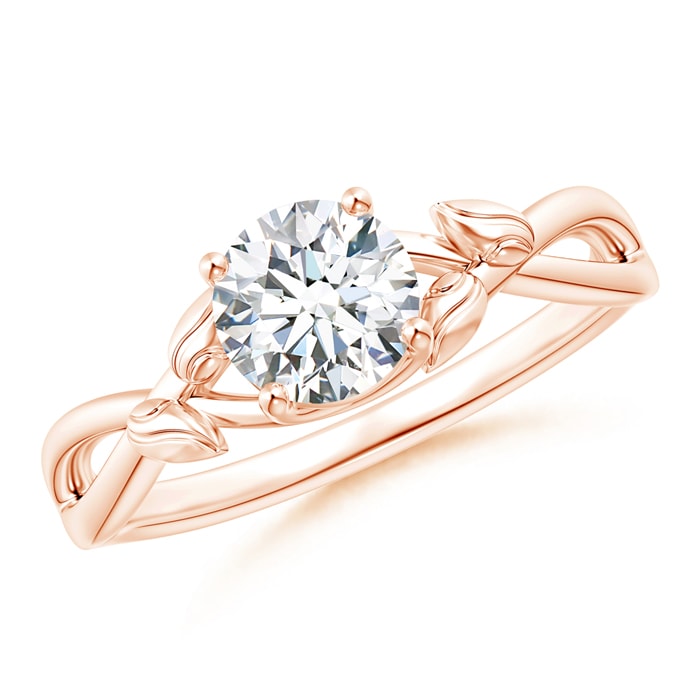 rose gold vine engagement ring