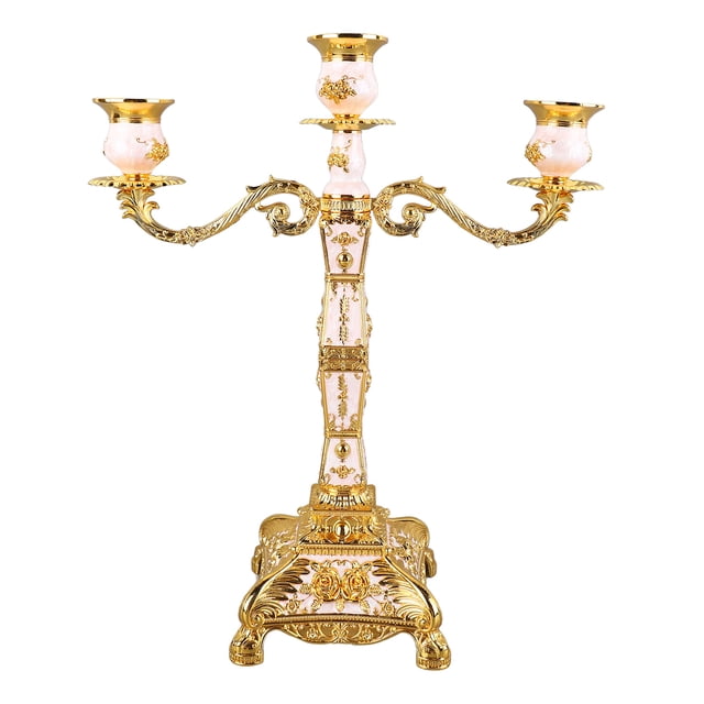 Candelabro de pilar Candelabro de brazos de metal Candelabro de metal europeo Candelabro vintage Achieve More Jadeshay A