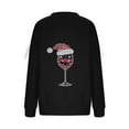 thumbnail image 5 of Horkkom Christmas Sweatshirts for Women Wine Glass Graphic Sweatshirts Funny Holiday Party Christmas Sweaters S, 5 of 6