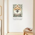 thumbnail image 5 of Moonow7 Cute Pomeranian Art Print - Vintage Holiday Wall Decor, Smiling Fluffy Dog for Festive Decor in Living Room, Bedroom, Nursery, Pomeranian Lover Gift, Unframed Size 45x60cm / 18x24", 5 of 13