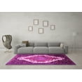 thumbnail image 3 of Ahgly Company Indoor Round Medallion Pink Traditional Area Rugs, 3' Round, 3 of 4