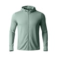 thumbnail image 5 of Mifsaly Mens Full Zip Workout Hoodies Long Sleeve Athletic Running Jackets Lightweight Quick Dry Performance Activewear Breathable Gym Training Track tops Green,XXL, 5 of 6