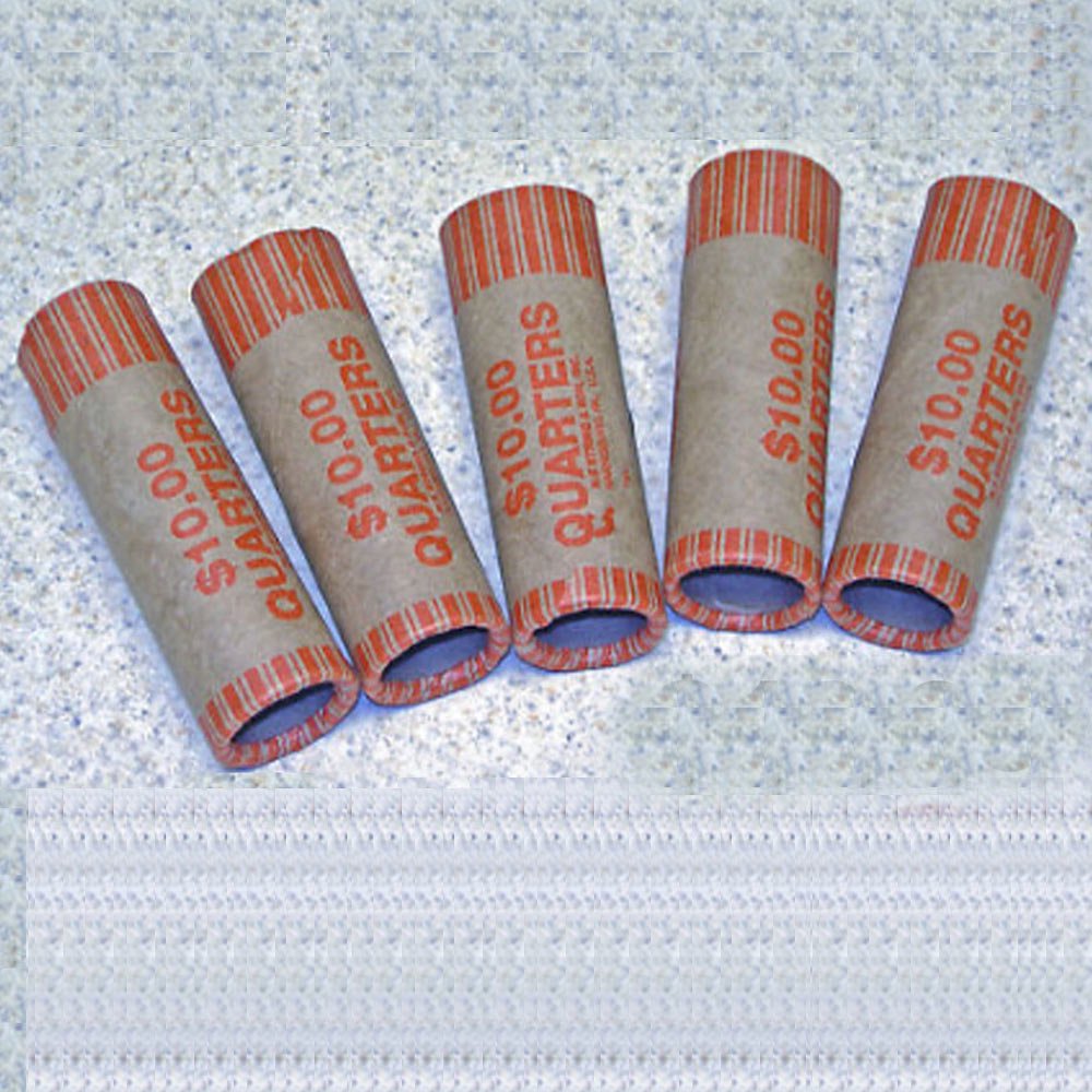 72 Rolls Preformed Coin Wrappers Paper Tubes For Quarters NF String