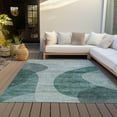 thumbnail image 6 of Addison Rugs Chantille Indoor/Outdoor Transitional Art Deco Green Washable Rectangle Rug, 5' x 7'6", 6 of 6