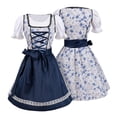 thumbnail image 2 of TAIAOJING Oktoberfest Women Dirndl Dresses Plus Size German Square Neck Apron Girl Bavarian Dress for Carnival, 2 of 6