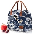 thumbnail image 1 of Insulated Lunch Bags for Women Reusable Cooler Bag Waterproof Large Lunch Box Portable Lunch Kit for Work Floral Tote Bag Boite a Lunch Femme - Blue, 1 of 6