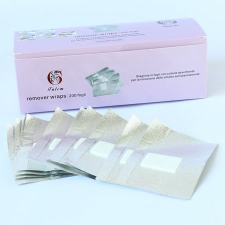 Gel Nails Acrylic Nails - 200pcs Nail Art Soak Off Acrylic Nail polish UV Gel Remover Nail Wraps Wipes