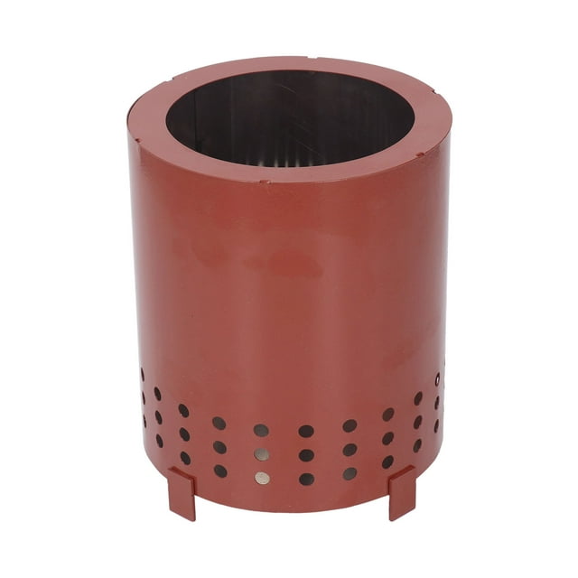 Brasero portátil sin humo, de mesa, con soporte, de hierro, para camping, patio, color cobre rojo