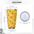 thumbnail image 4 of Lsque Honeycombs Pattern 20oz Car Cup with Lid and Straw, Insulated Coffee Cup with Straw Topper, Spill Proof Travel Coffee Mug, Stainless Steel Tumble-Without Straw, 4 of 8