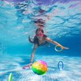 thumbnail image 2 of Swimming Pool Toys Ball,Underwater Game for Pool 9 Inch Inflatable Ball Rainbow Water Ball Set for Under Water Passing,Dribbling and Diving for Teens,Adults,Ball Fills with Water, 2 of 5