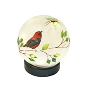 Creative Motion 6.3" Height Hand-Painting Bird Design Globe On A Lighted Stand 14184. Product Size: 8" Height x 7" x 7"