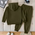 thumbnail image 5 of Zshosam Girl Outfits Girls Clothes Solid Crop Tops Hoodie Clothing Sets Straight Leg Sweatpants 2 Piece Outfits Fall Winter Size 2T 3T,(AG 2-3 Years), 5 of 7