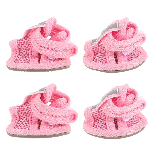 BESTYASH 4Ud Para Mascotas Rosados Con Suela Antideslizante Y Malla Ventilada