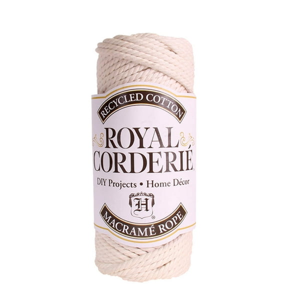 Hemptique Royal Corderié Double Twist 6mm Cotton Macrame String for Arts & Crafts