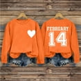 thumbnail image 2 of successthop Womens Valentine Sweatshirt Front Heart Back Number Oversized Crewneck No Hood Jumper Long Sleeve Tops S, 2 of 6
