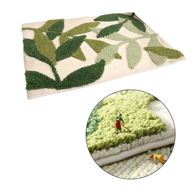 mbras de de microfibra de 17,72x25,59 pulgadas, suaves decorativas, fuertes, absorbentes de agua, mbras antideslizantes, mbrillas de Baile verde volando