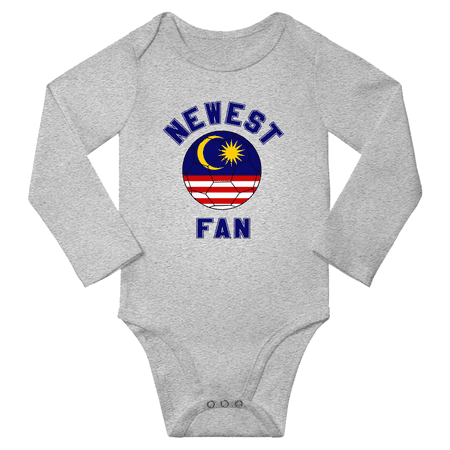 

Newest Malaysia Soccer Football Fan Baby Long Sleeve Romper (Gray 18 Months)