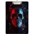 thumbnail image 1 of FMSHPON Blue Red Skull Clipboard Hardboard Wood Nursing Clip Board and Pull for Standard A4 Letter 13x9 inches, 1 of 6