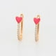 thumbnail image 3 of Aretes Arracadas P/ Dama Swarovski Corazón Rosa Oro 18K Lam dorado Unitalla, 3 of 7