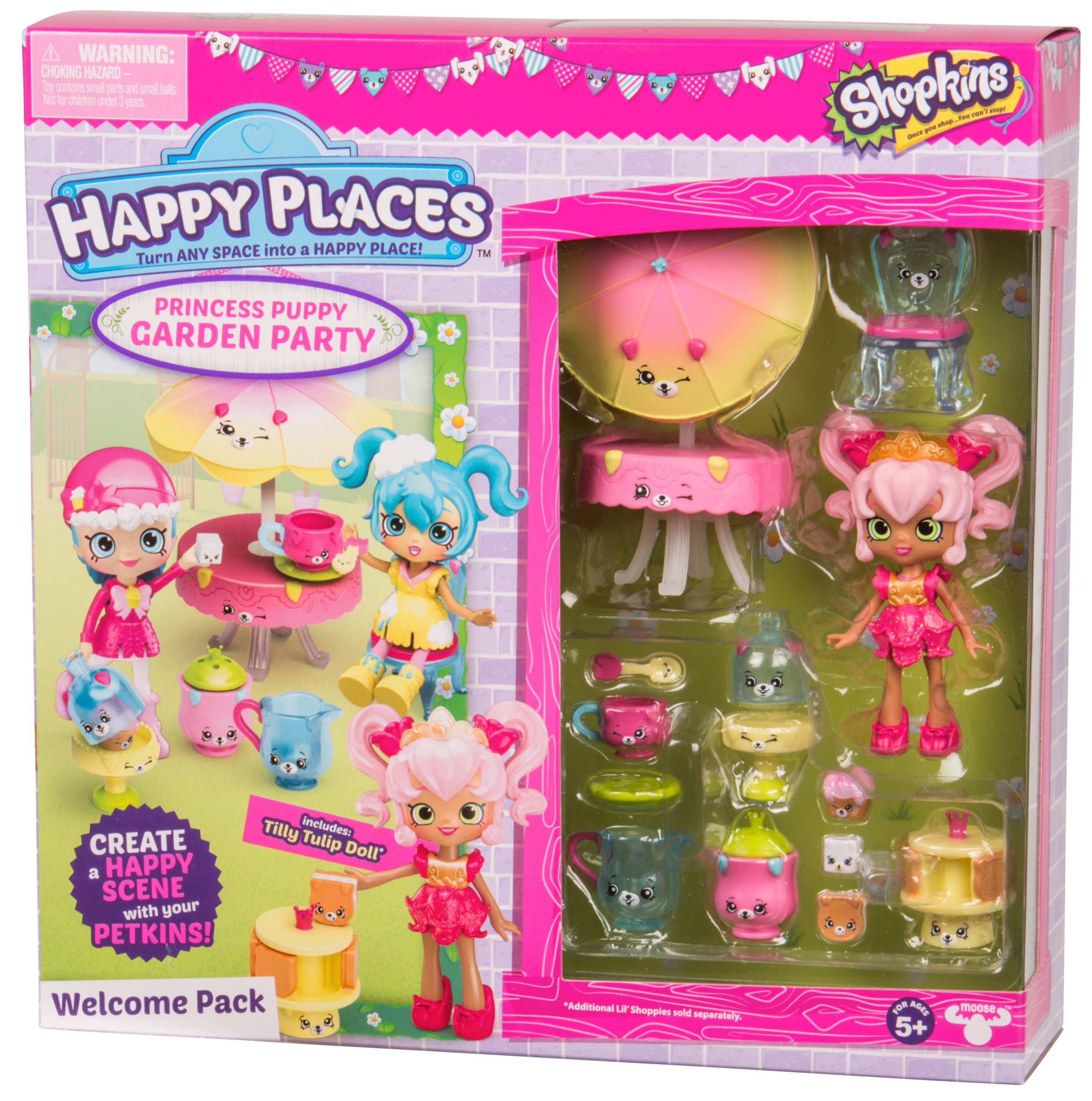 NS Shopkins Happy Places Doll House Line, Party Favors & Stocking Stuffer  on Birthdays Halloween Christmas for Girls Ages 4 and up Collectible Pets