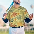thumbnail image 6 of Balery Floral with Butterflies Baseball Jersey for Men Casual Button Down Shirts Short Sleeve Active Team Sports Uniform-4X-Large, 6 of 9
