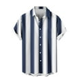 thumbnail image 5 of Jjayotai George Shirts for Men with Pocket, Men's Striped Printed Short Sleeve Lapel Button Up Cardigan, Hawaiian Shirt, Graphic Tees Men, 5 of 6