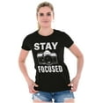 thumbnail image 4 of Stay Focused Photographer Camera Pun Womens Fitted Plus Size Graphic Tee Brisco Brands 2X, 4 of 5